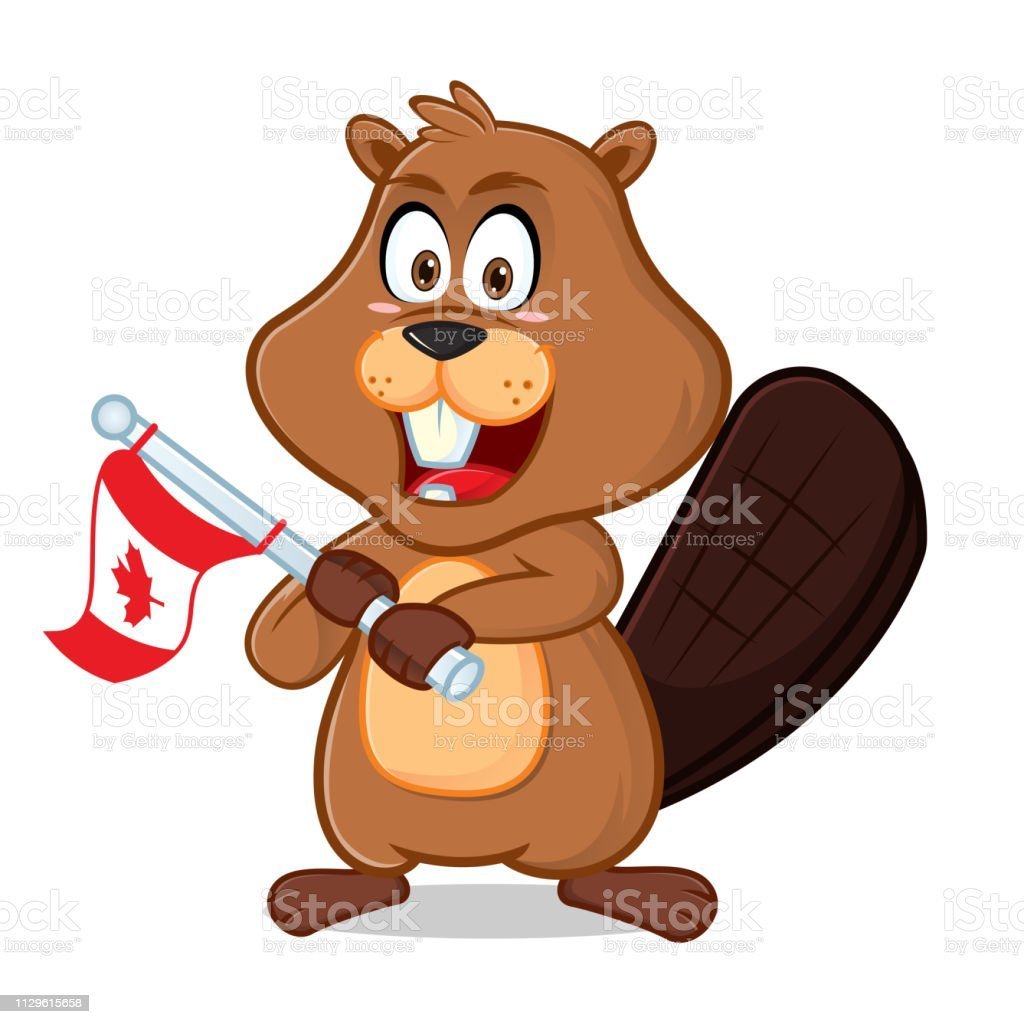 Бобер с флагом