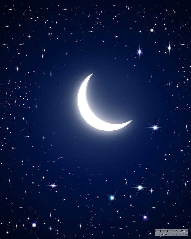 Луна и звезды