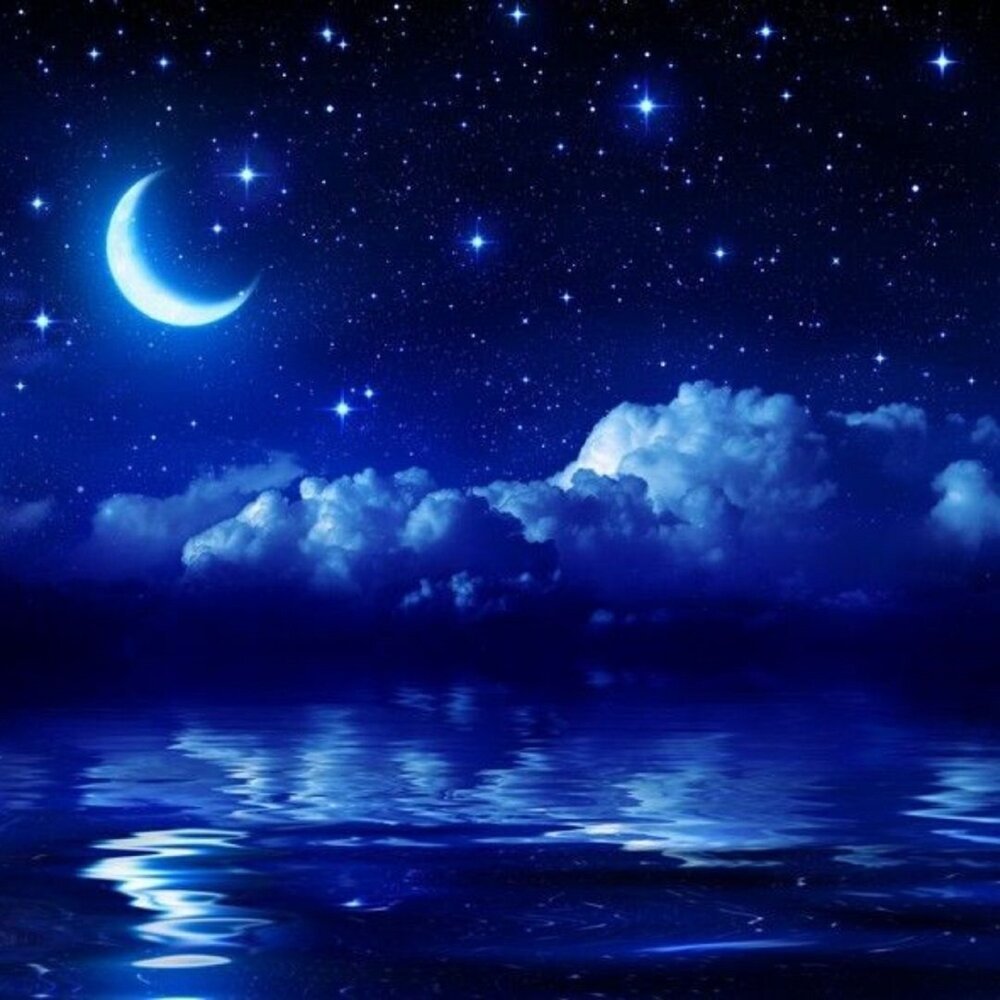 Ночь Луна звезды