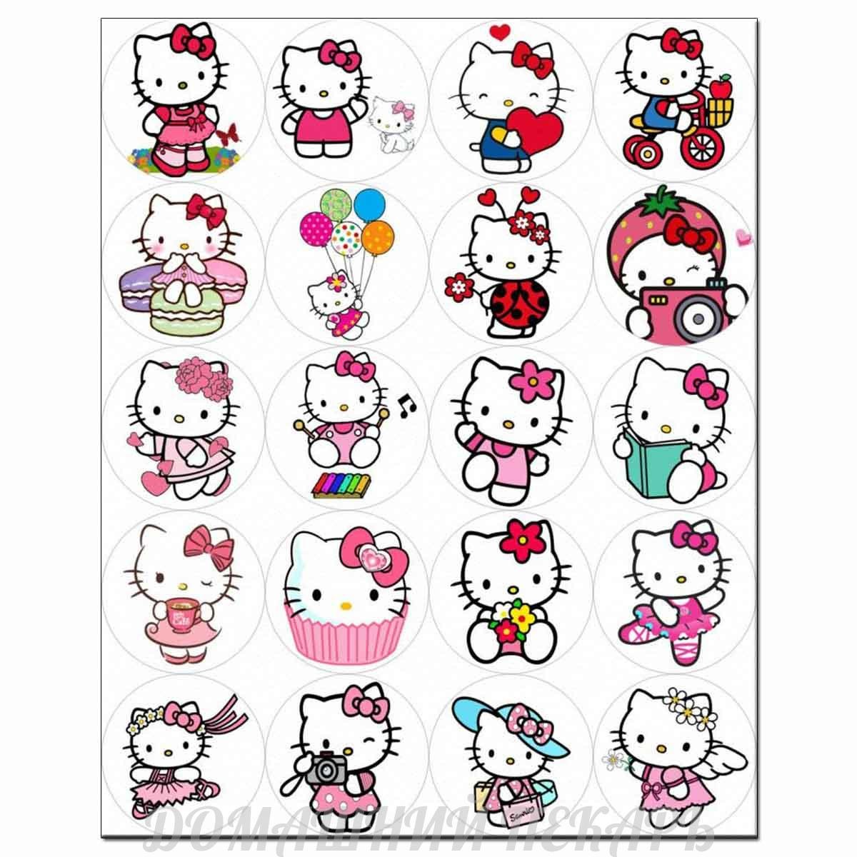 Торт hello Kitty вафельная бумага