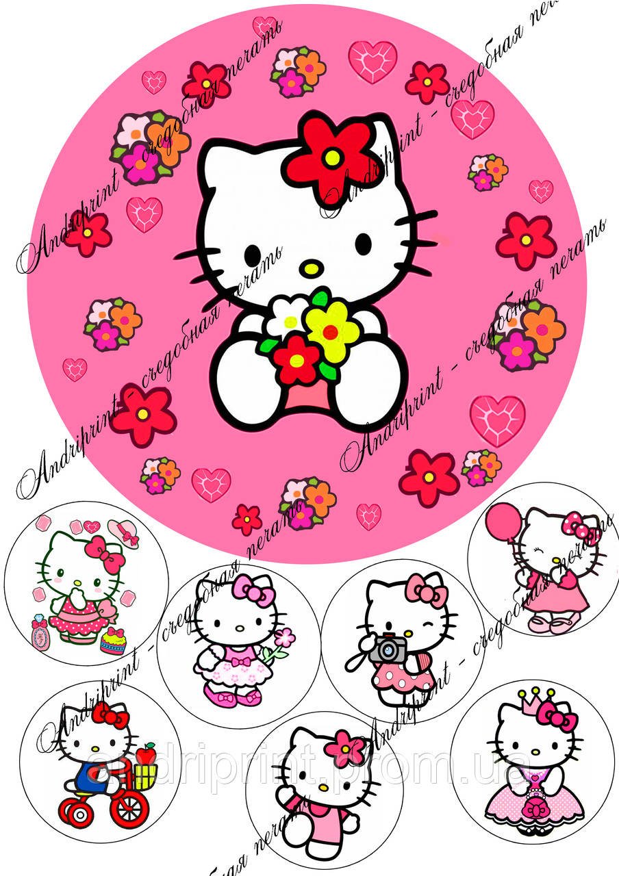 Хелло Китти круглая