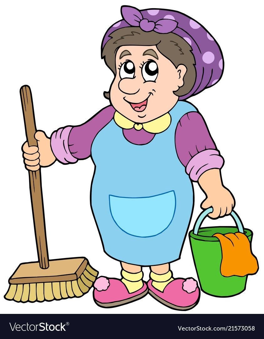 Тетка со шваброй