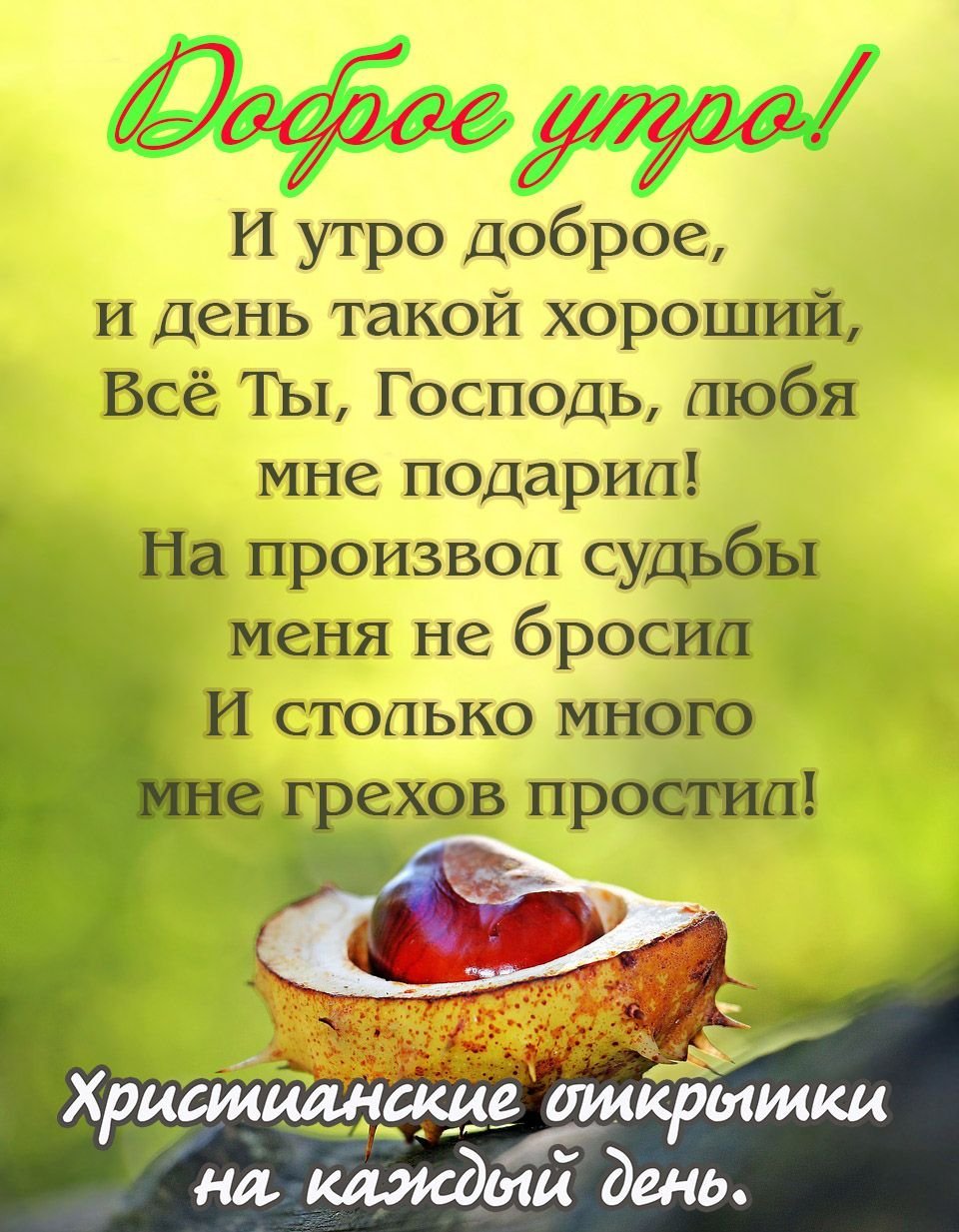 Доброго благословенного утра