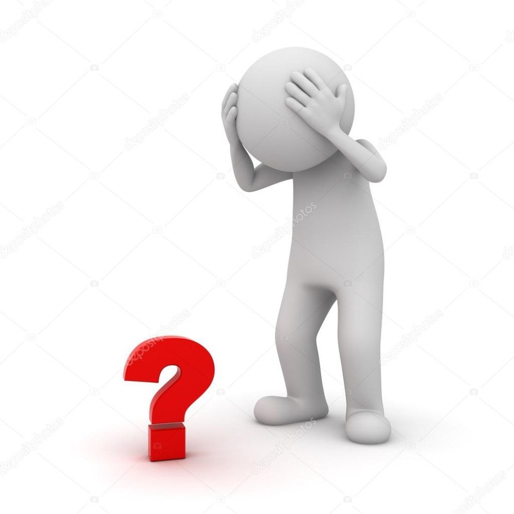 3д человек с вопросом