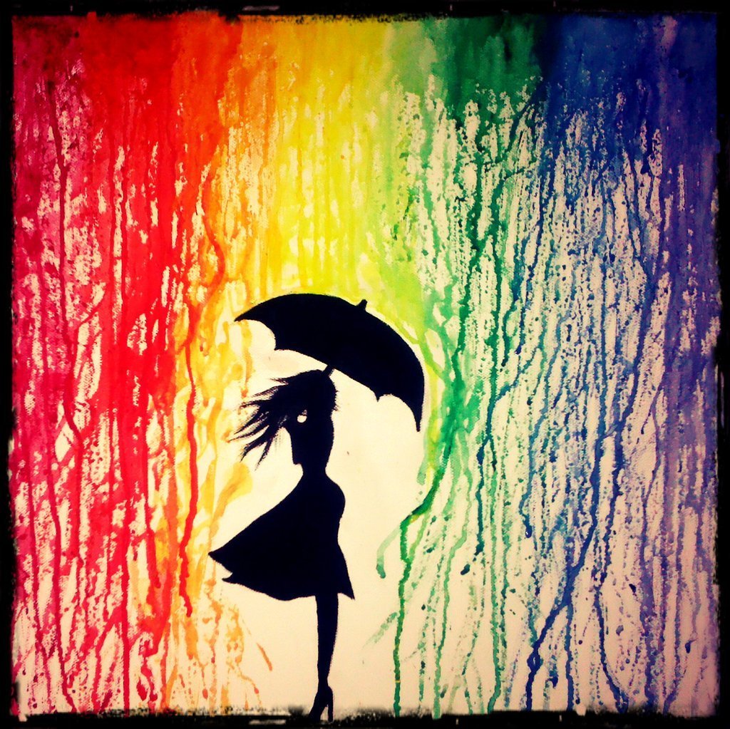 Девочка под зонтиком