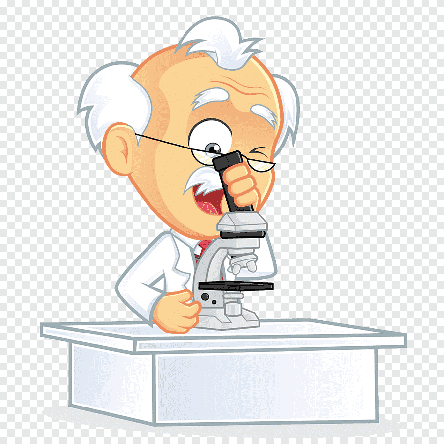 Ученый с лупой мультяшный