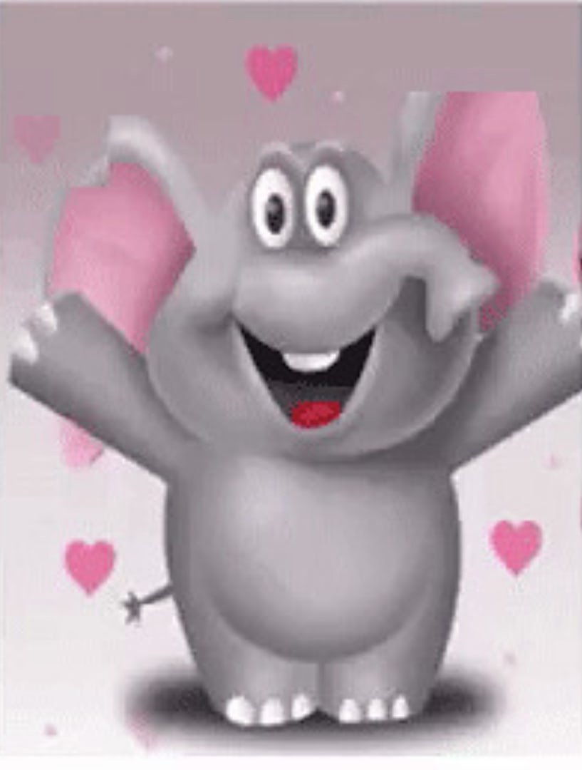 Обнимаю гифка Слоник