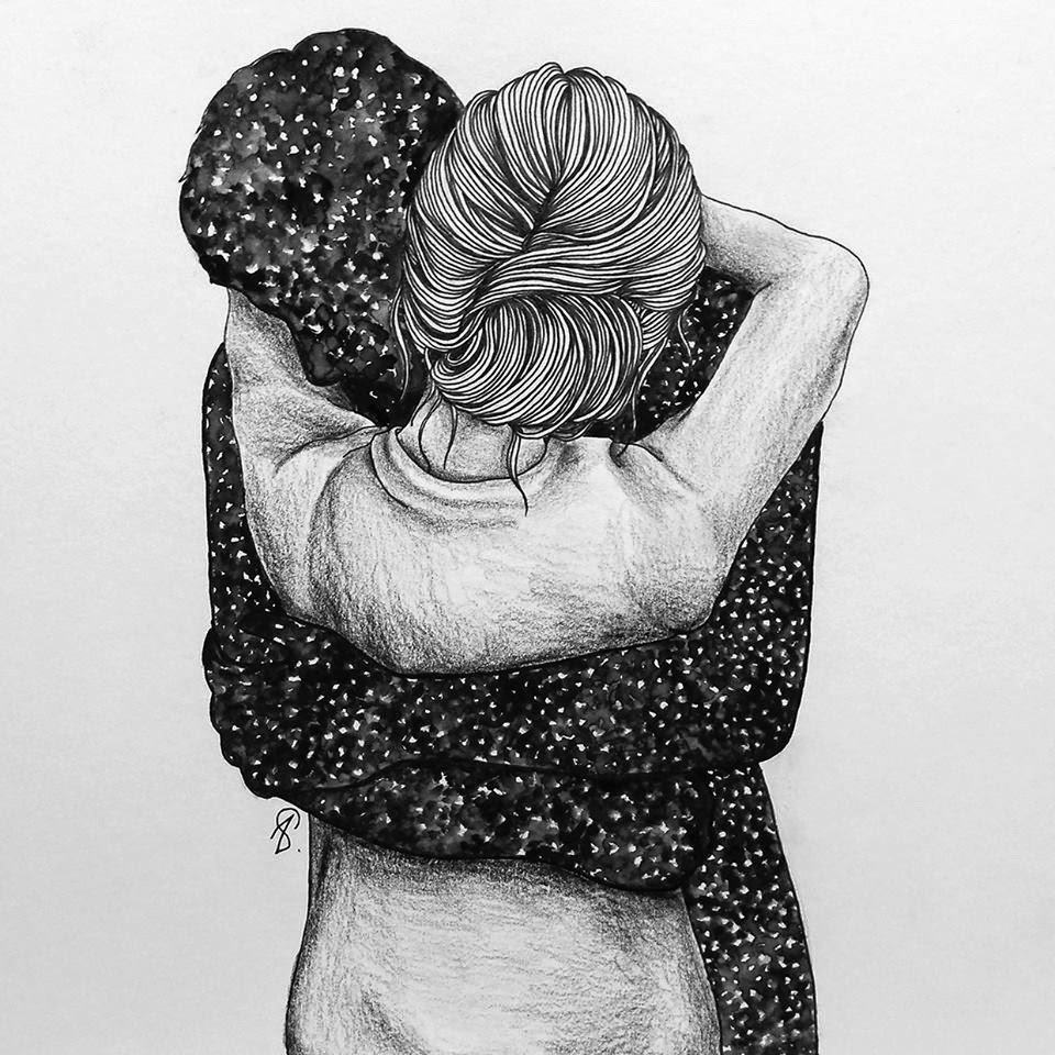 Крепкие объятия арт