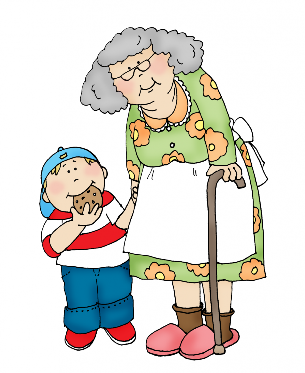 Бабушка и дедушка рисунок