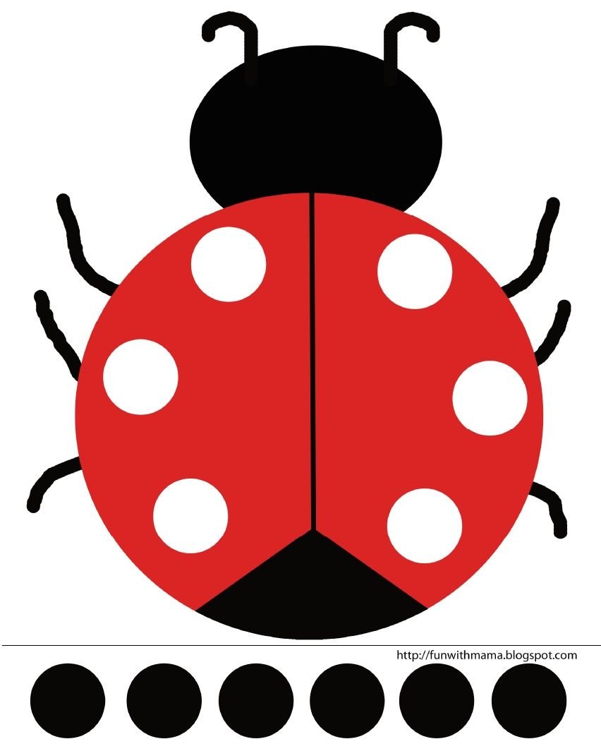 Божья коровка аппликация для детей