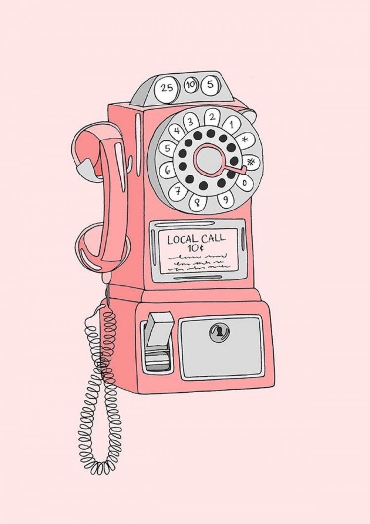 Рисунок старого телефона