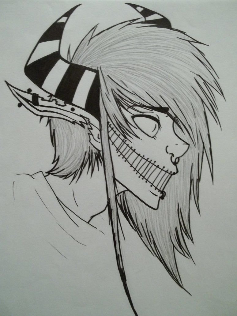 Картинка аниме для срисовки пацан