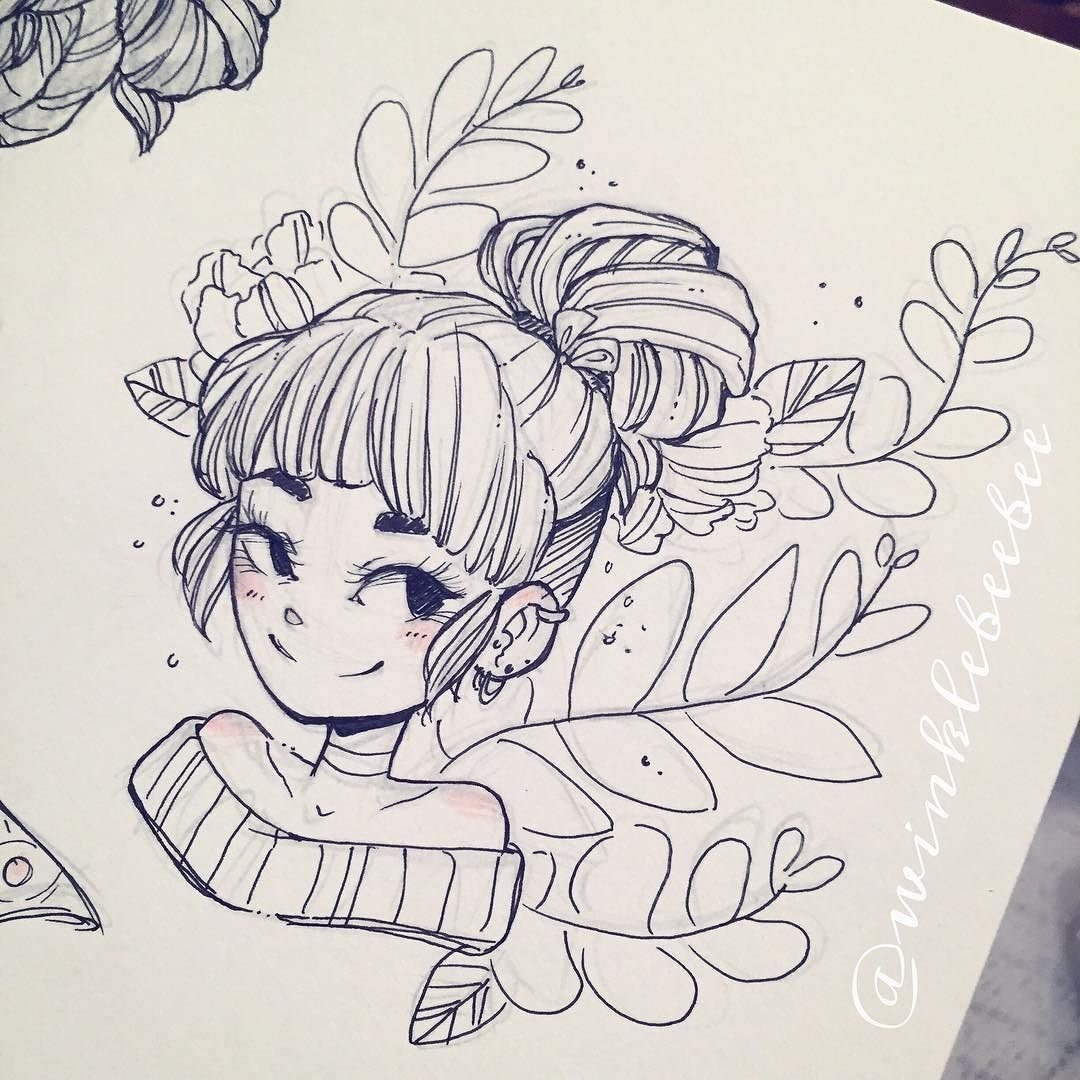 Маленькие аниме карандашом