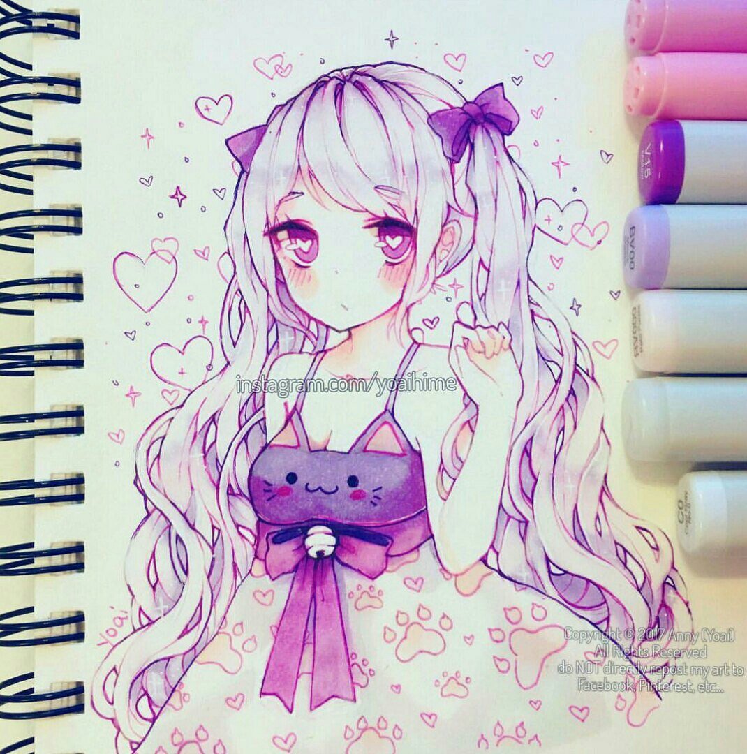 Рисунки в стиле аниме