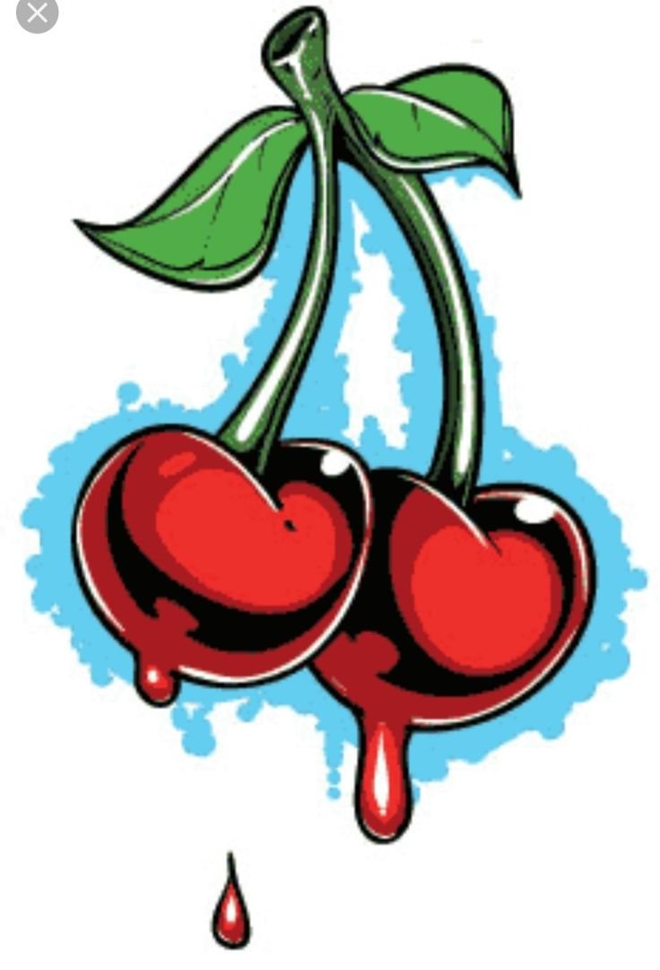 Вишня тату эскиз