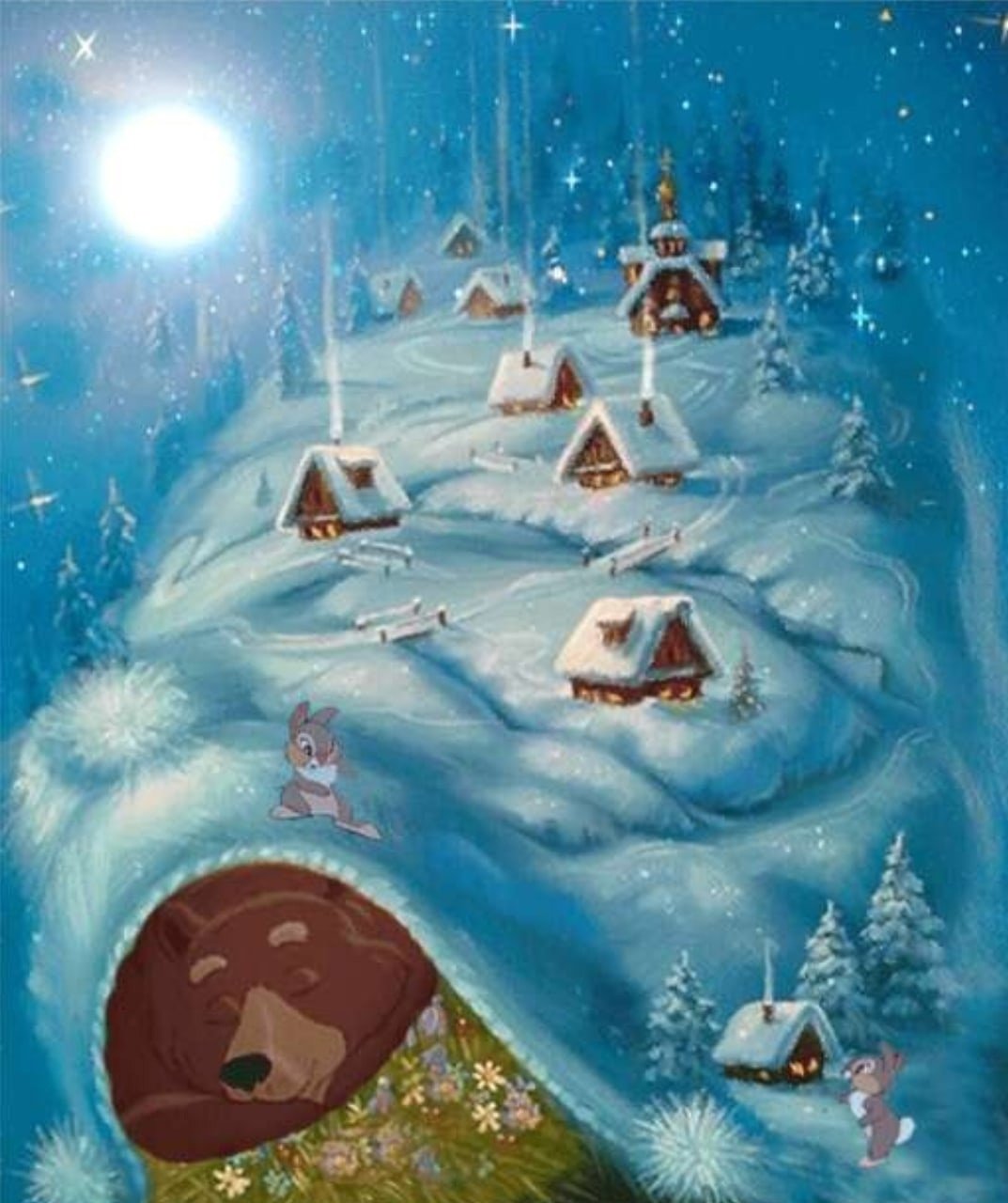 Картинка мишка в берлоге