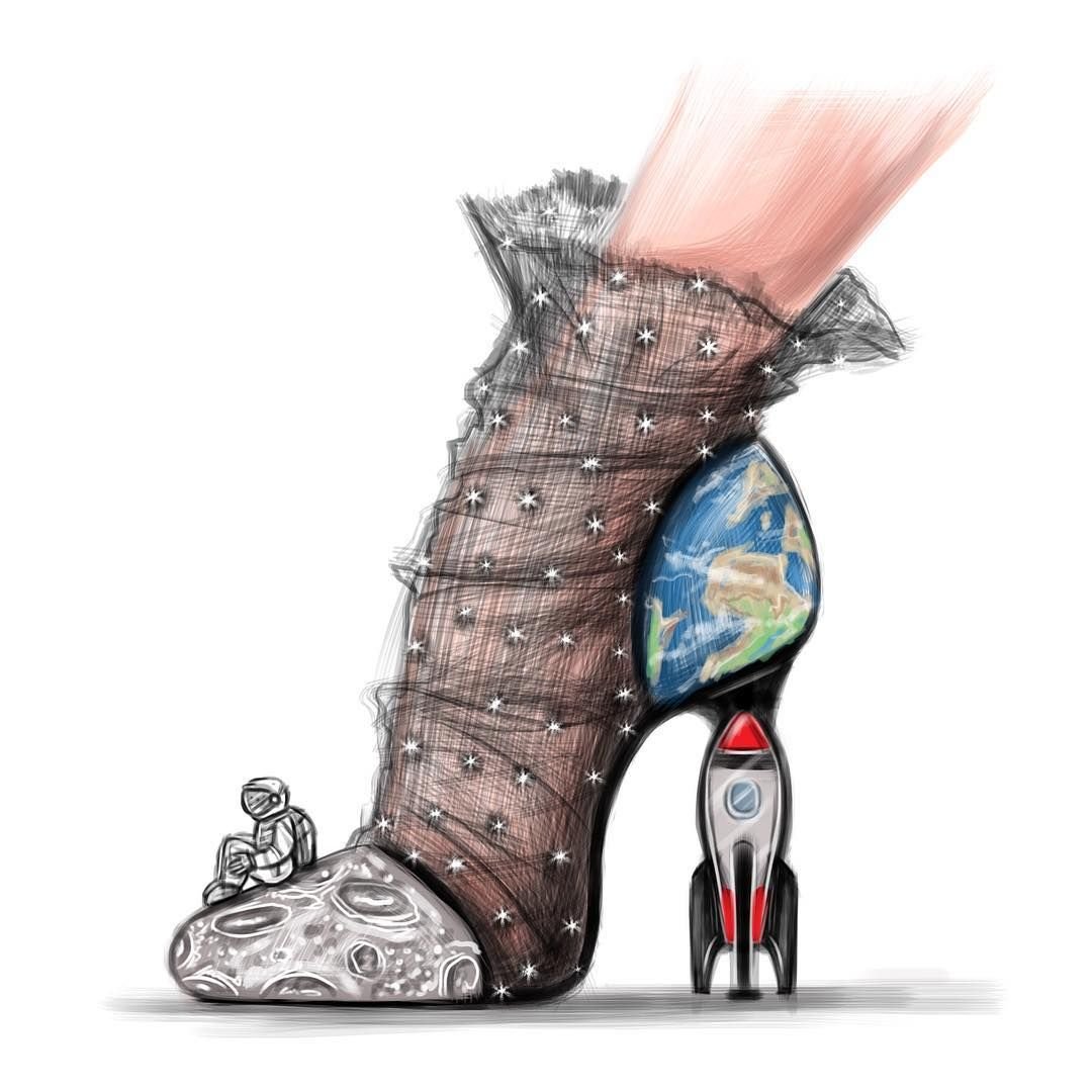 Рисование обуви необычно