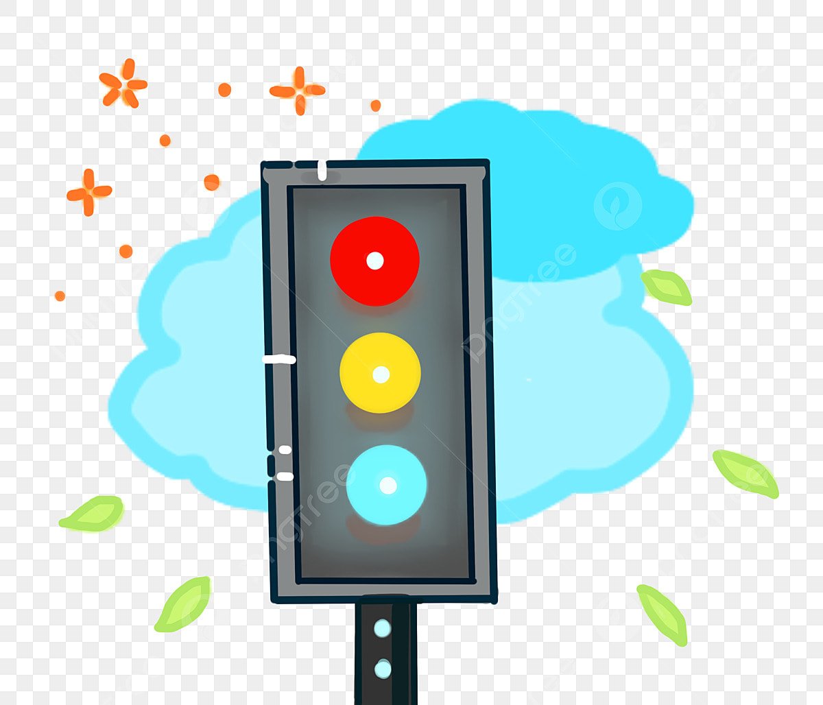 Светофор нарисованный стильный