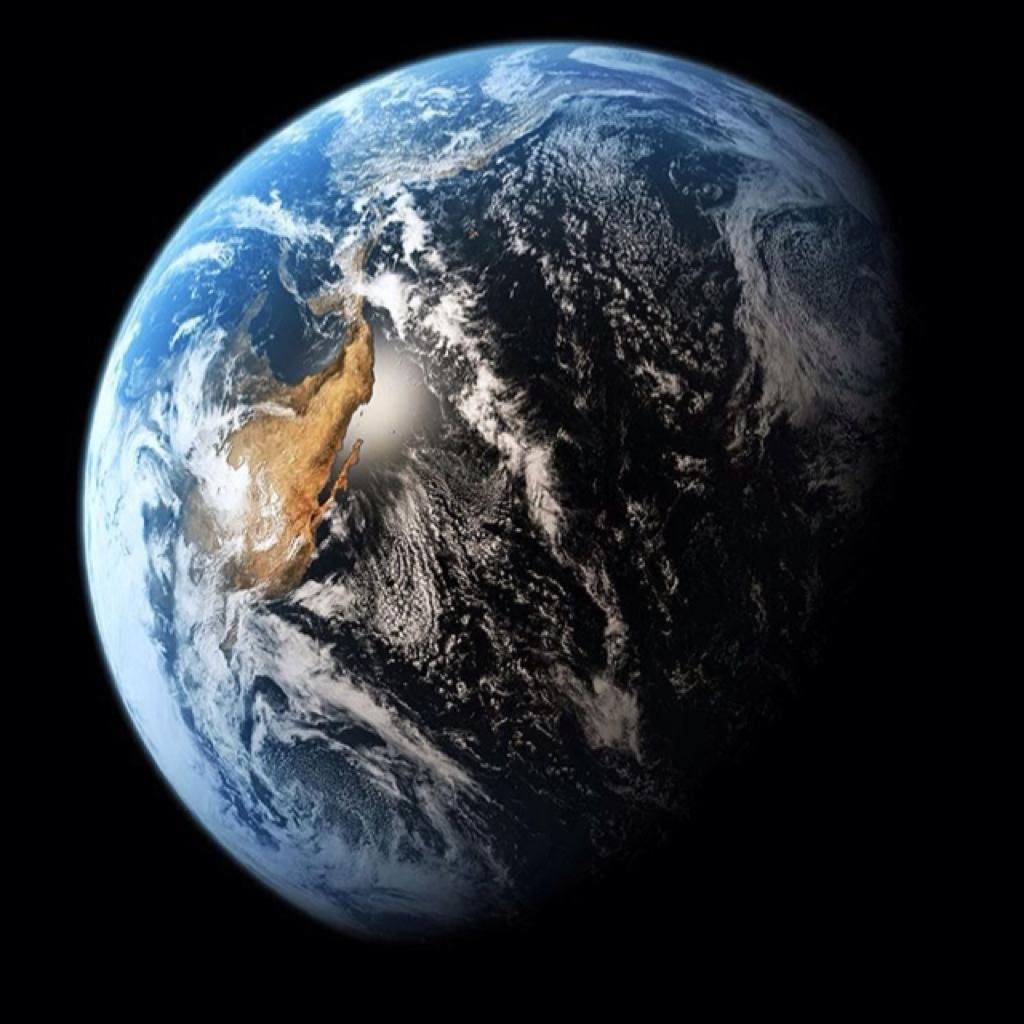 Вид из иллюминатора на землю