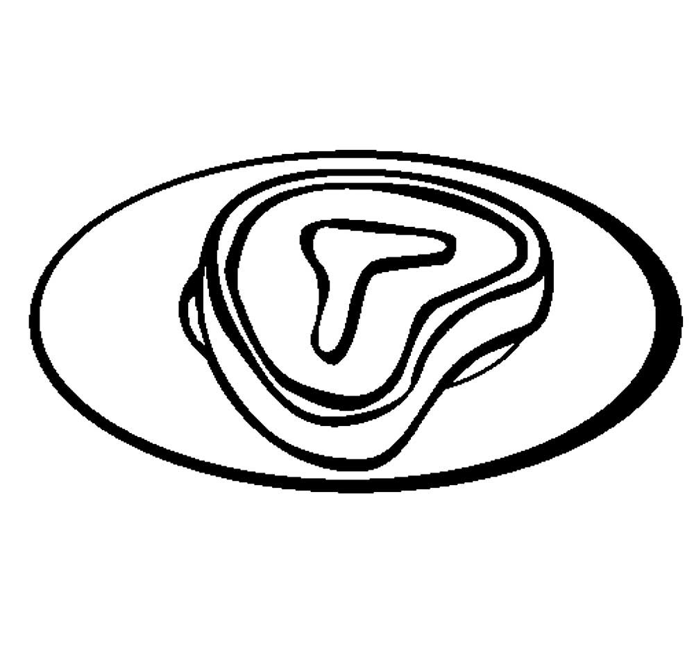 Мясо раскраска для детей