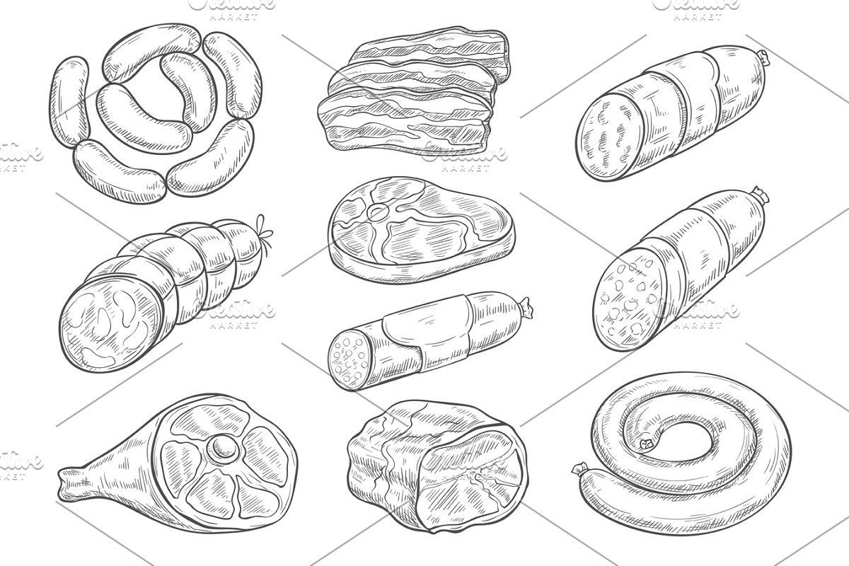 Стейк раскраска