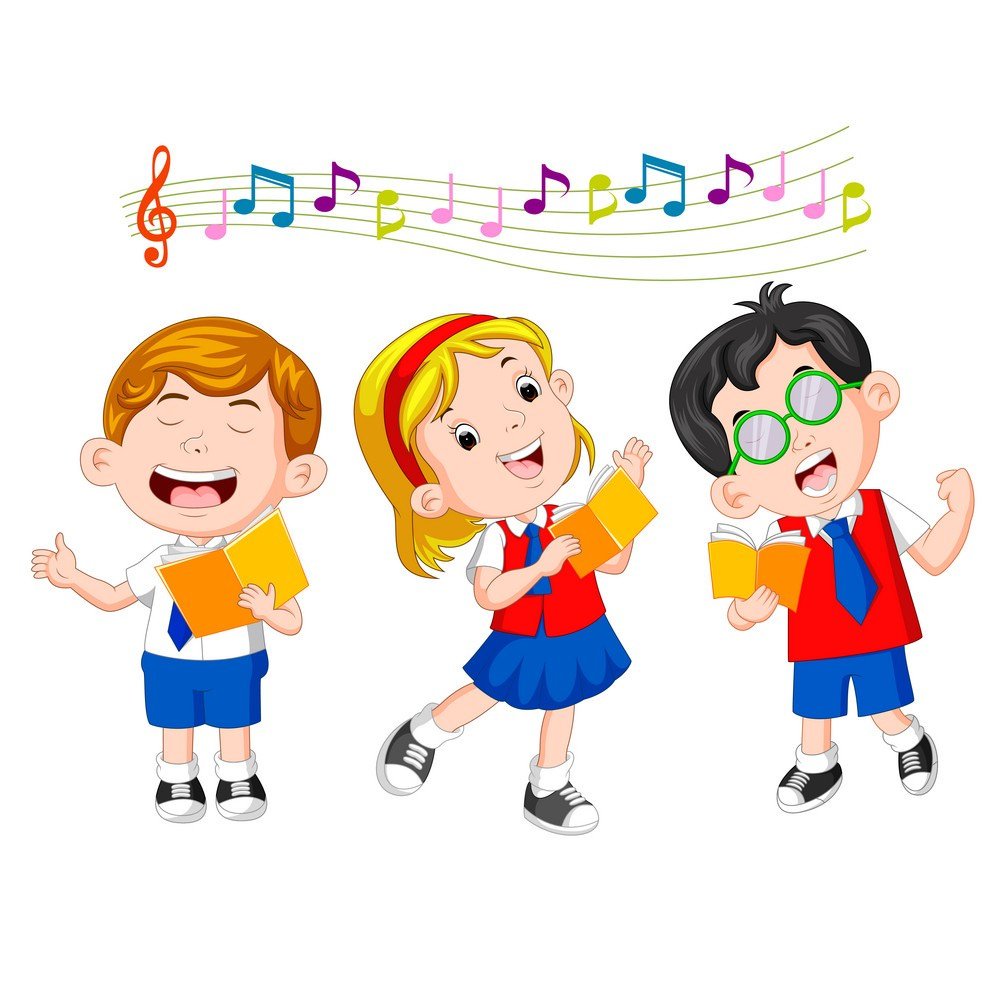 Дети поют иллюстрация