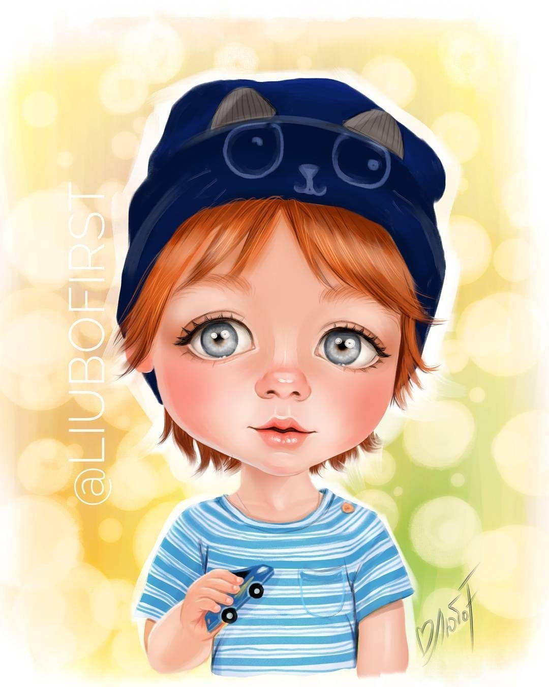 Мультяшный мальчик в очках