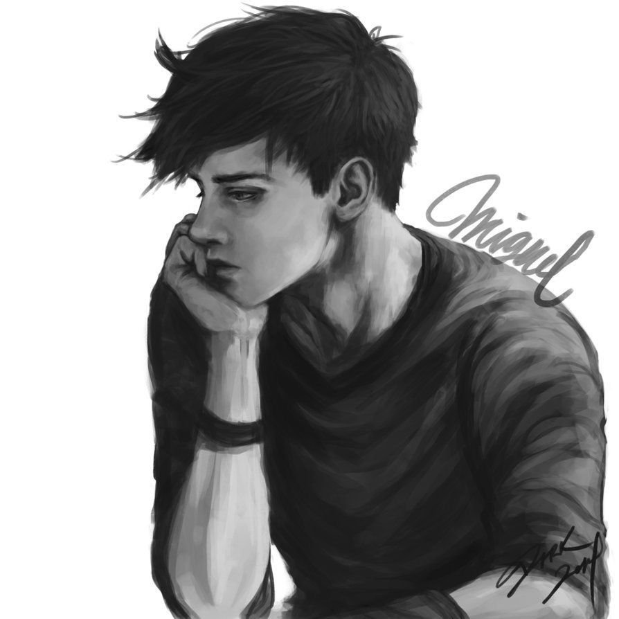 Парень рисунок