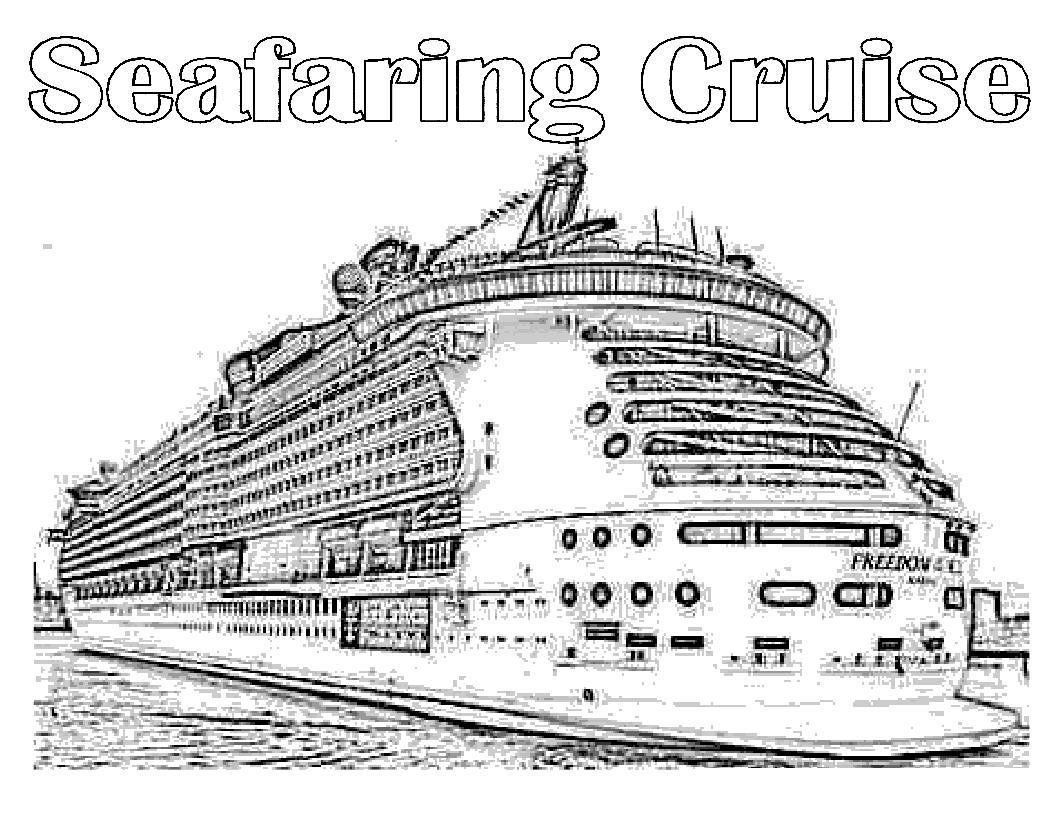 Раскраски для детей корабль Титаник