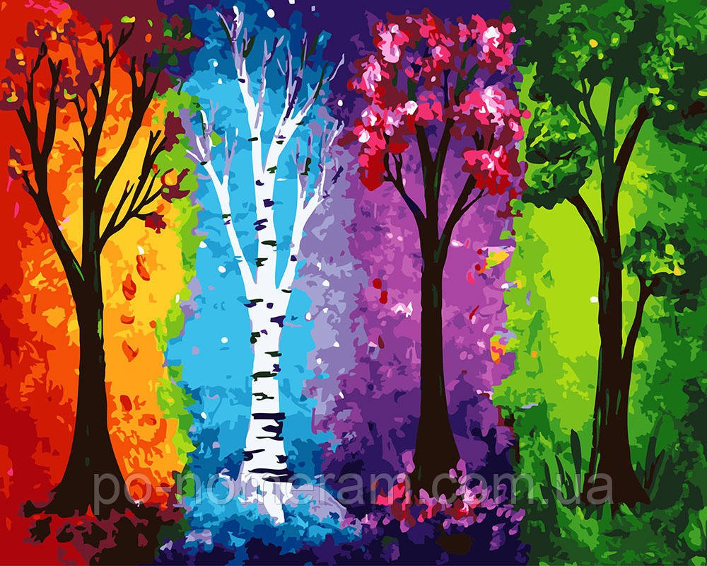 4сезона дерево триптих