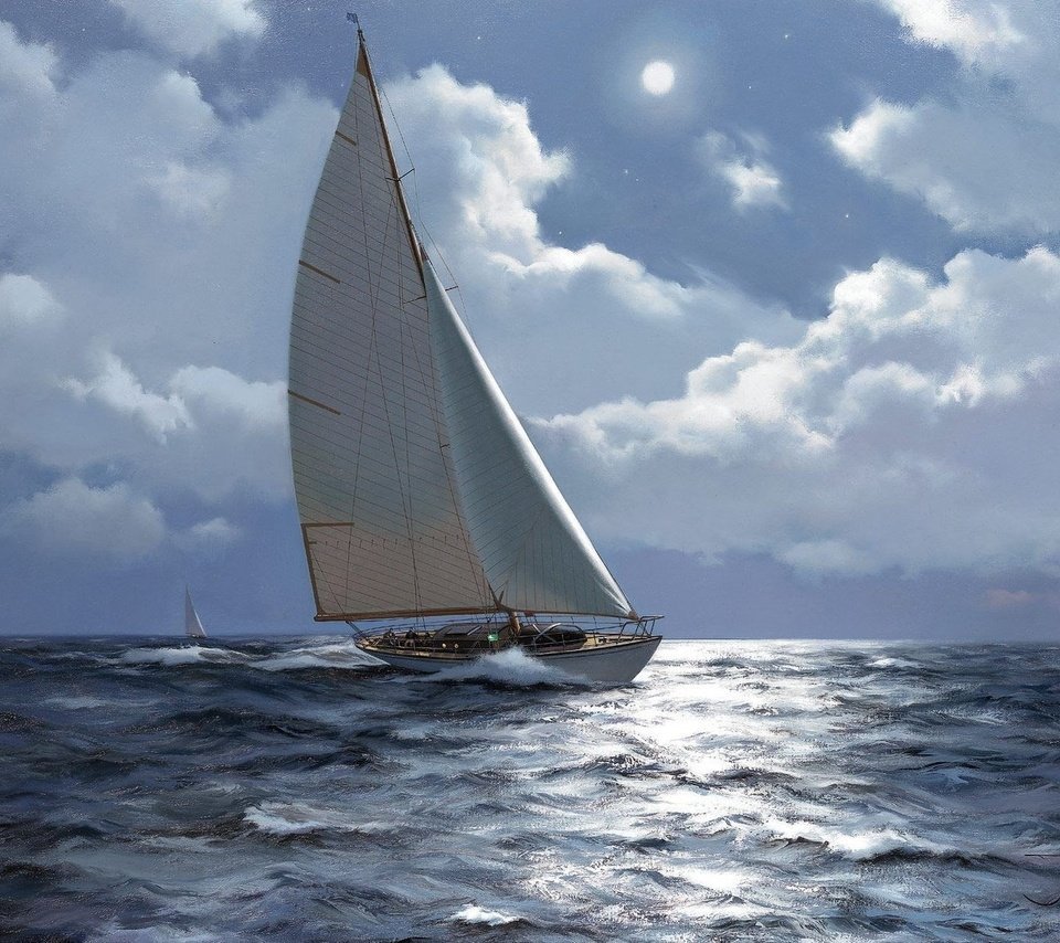 Открытка мужчине с кораблем