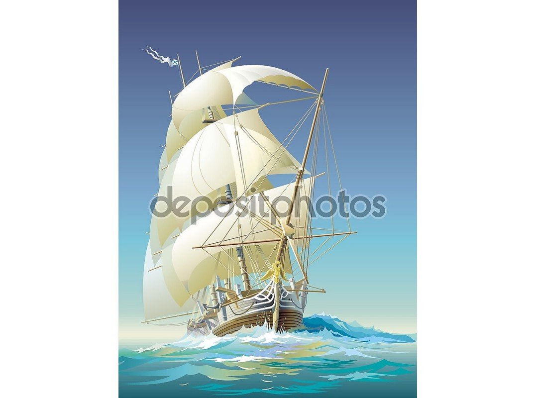 Картинка с днем рождения парусник