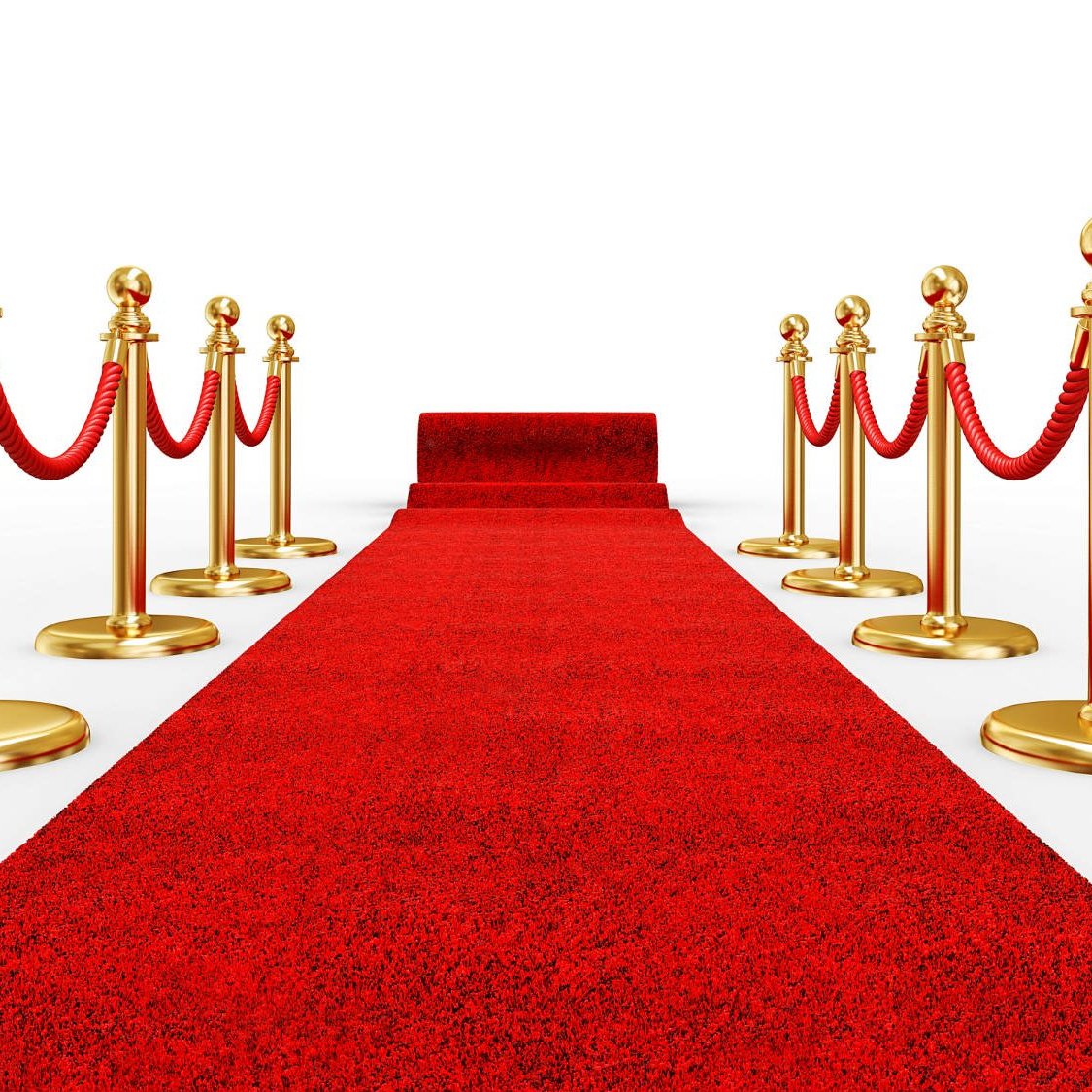 Красная дорожка на черном фоне