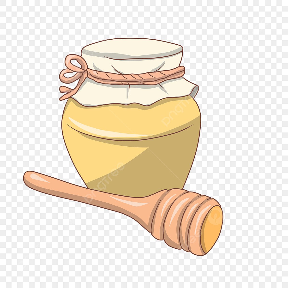 Банка мёда открытая вектор