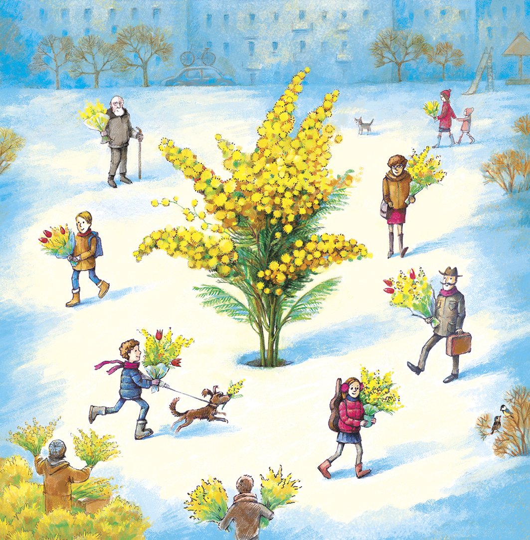 Март иллюстрация