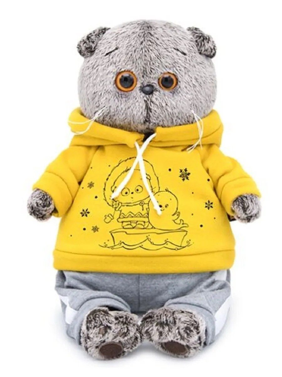 Кот Басик в желтой куртке