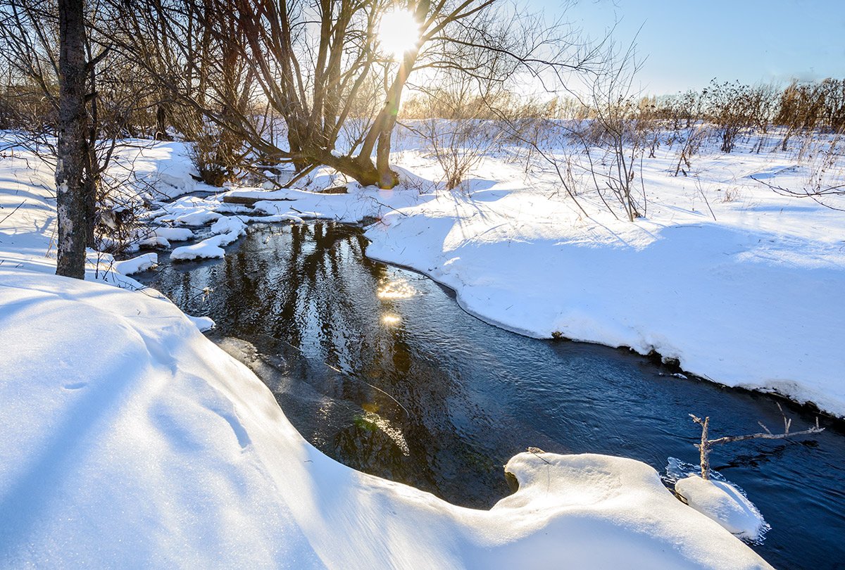 Весна деревня апрель проталины
