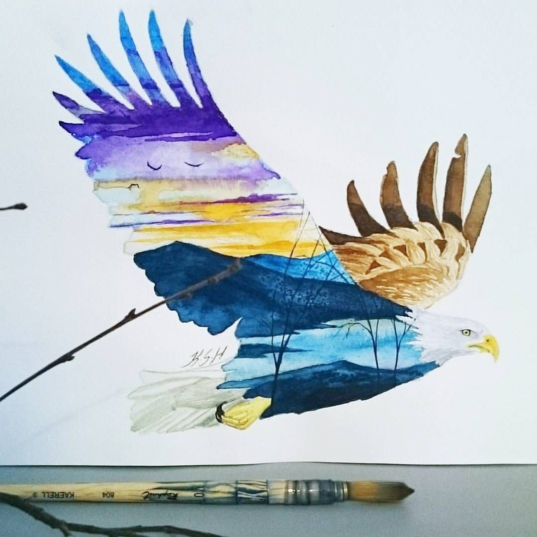 Орел рисунок