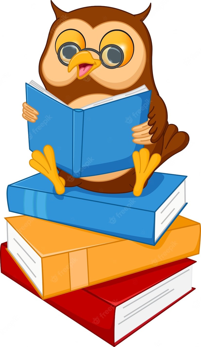 Сова сидит на книгах