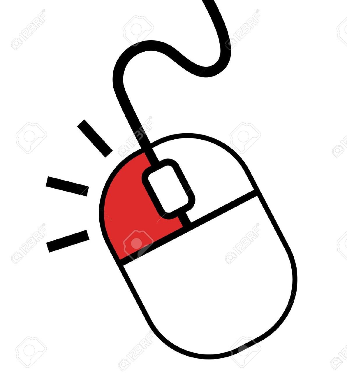 Компьютерная мышь вектор чб