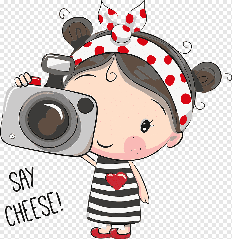 Девочка с фотоаппаратом мультяшная