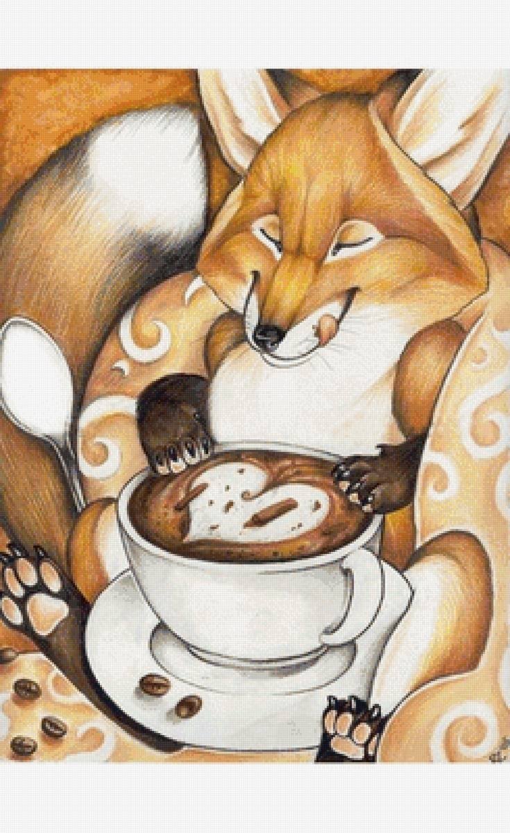 Лисичка с кофе