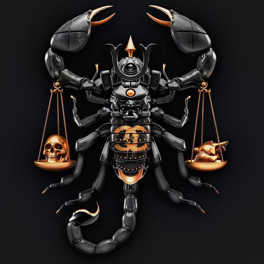 Скорпион поп арт