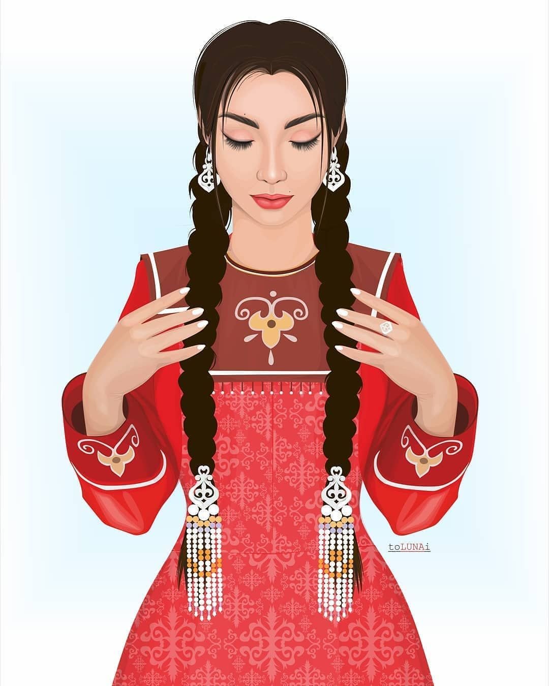 Казашки арт рисунок