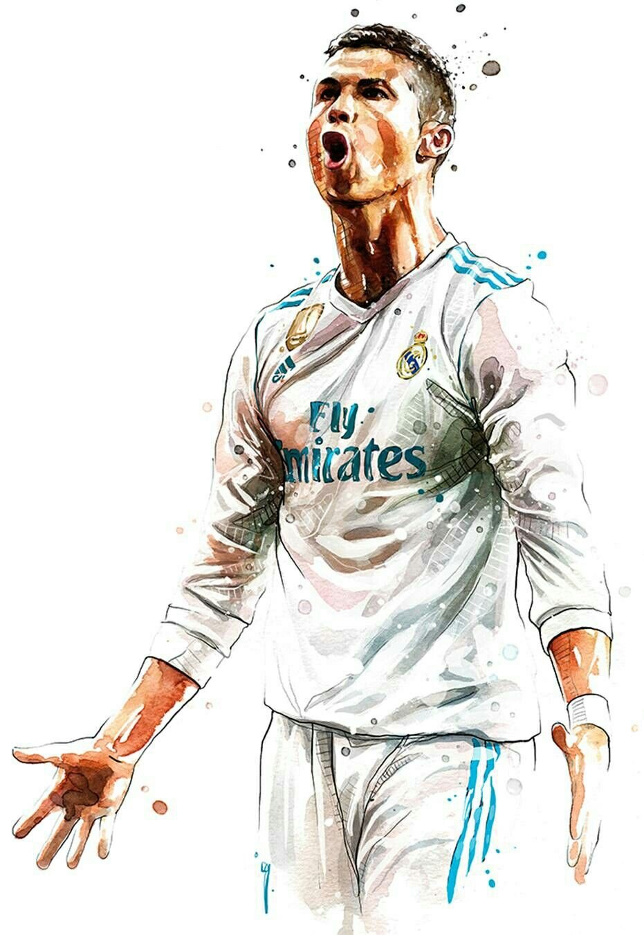 Роналдо футболист рисунок