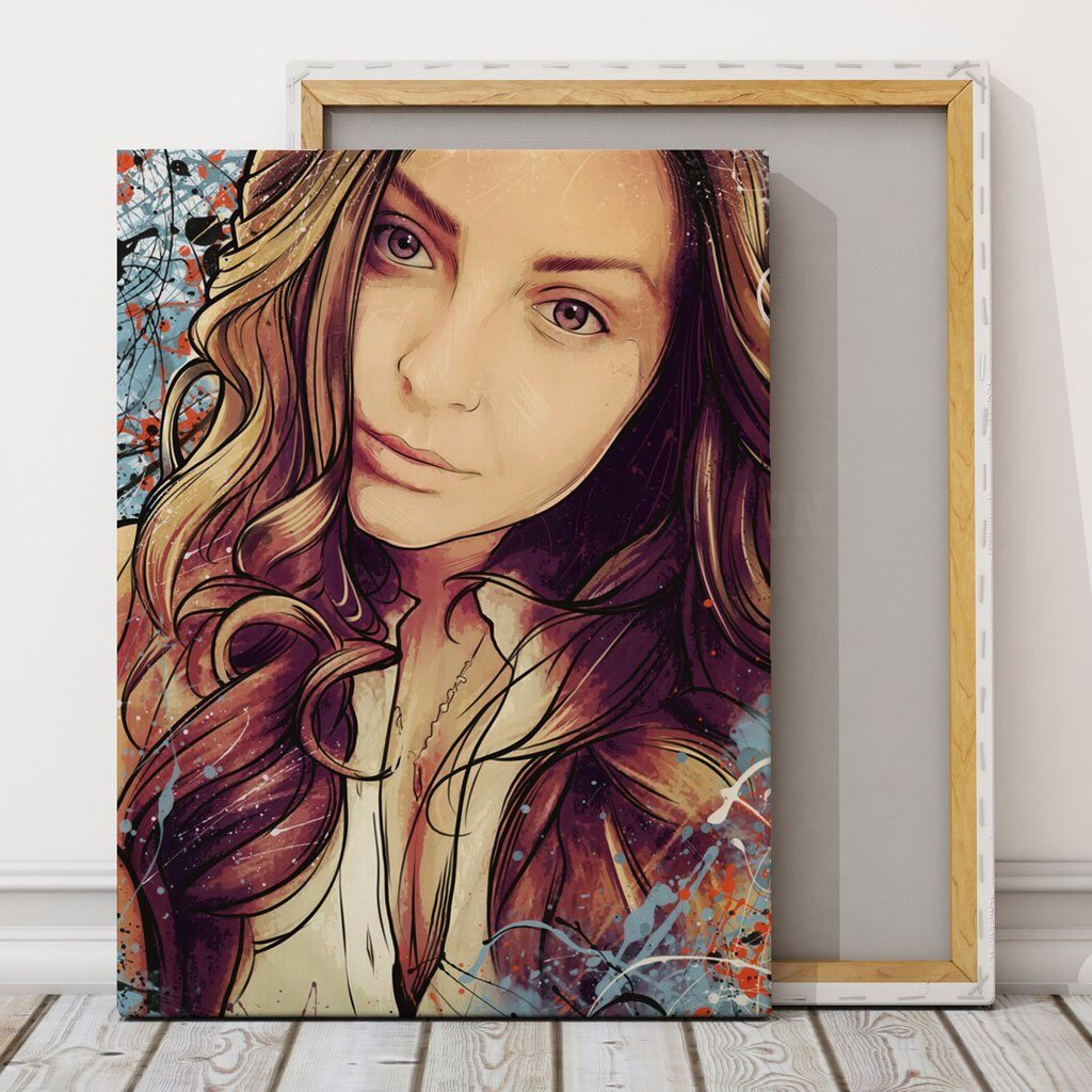 Печать портрета на холсте