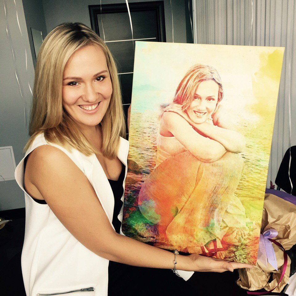 Портрет в стиле гранж на холсте