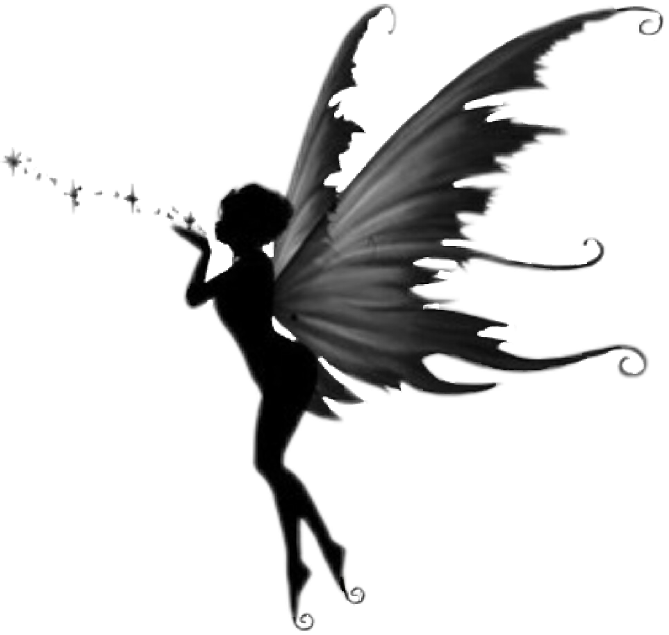 Фея тату чб эскиз