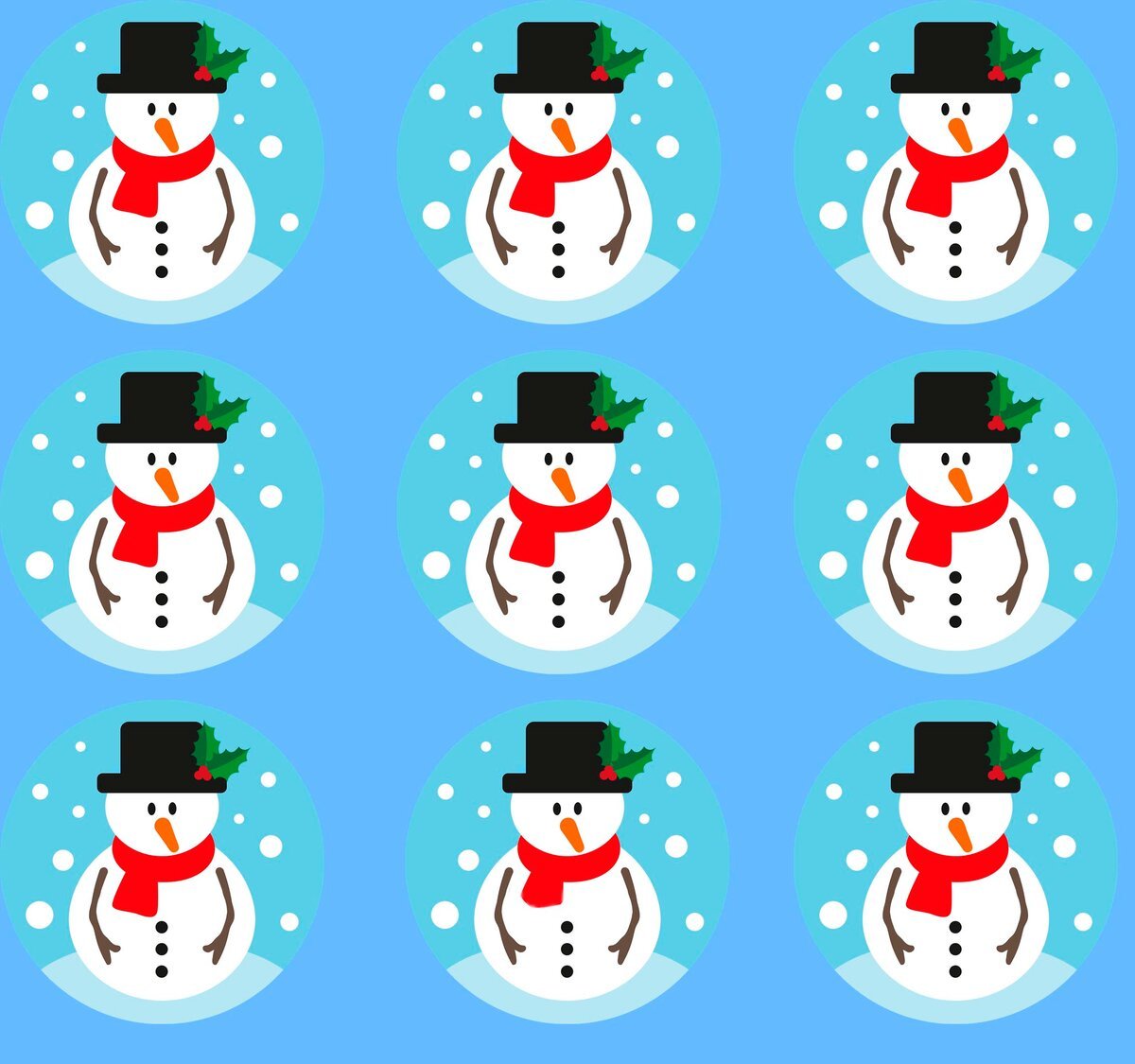 Картинка снеговик для дошкольников