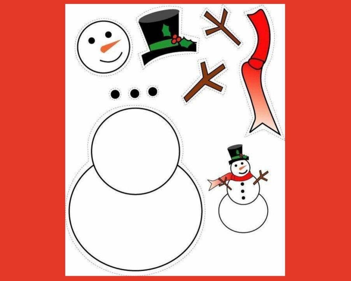 Снеговик рисунок